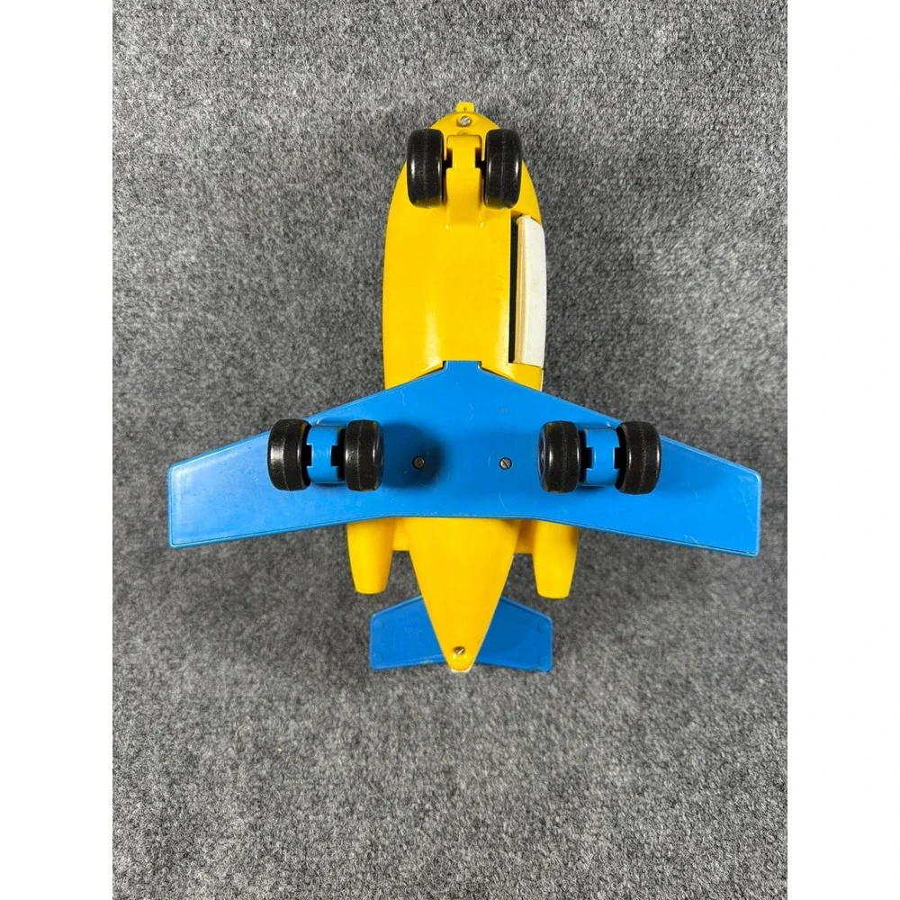 Vintage 1980 Fisher Price Little People Jetliner Airplane Toy 933 White Blue